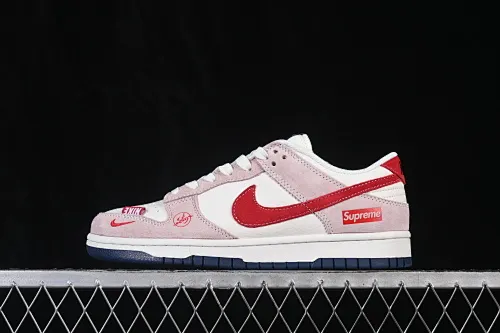 All categories Nk SB Dunk Series Nk SB Dunk Low High-end customized low-top sneakers Nike SB Dunk Low joint model white, red and pink High-end customized low-top casual sneakers XZ5899-112